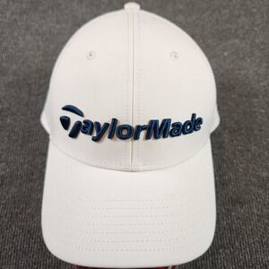 Taylor Made Golf Hat Adult Strapback Adjustable White Performance Quick Dry